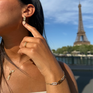Boucles d'oreilles Leena Plaqué Or pendantes